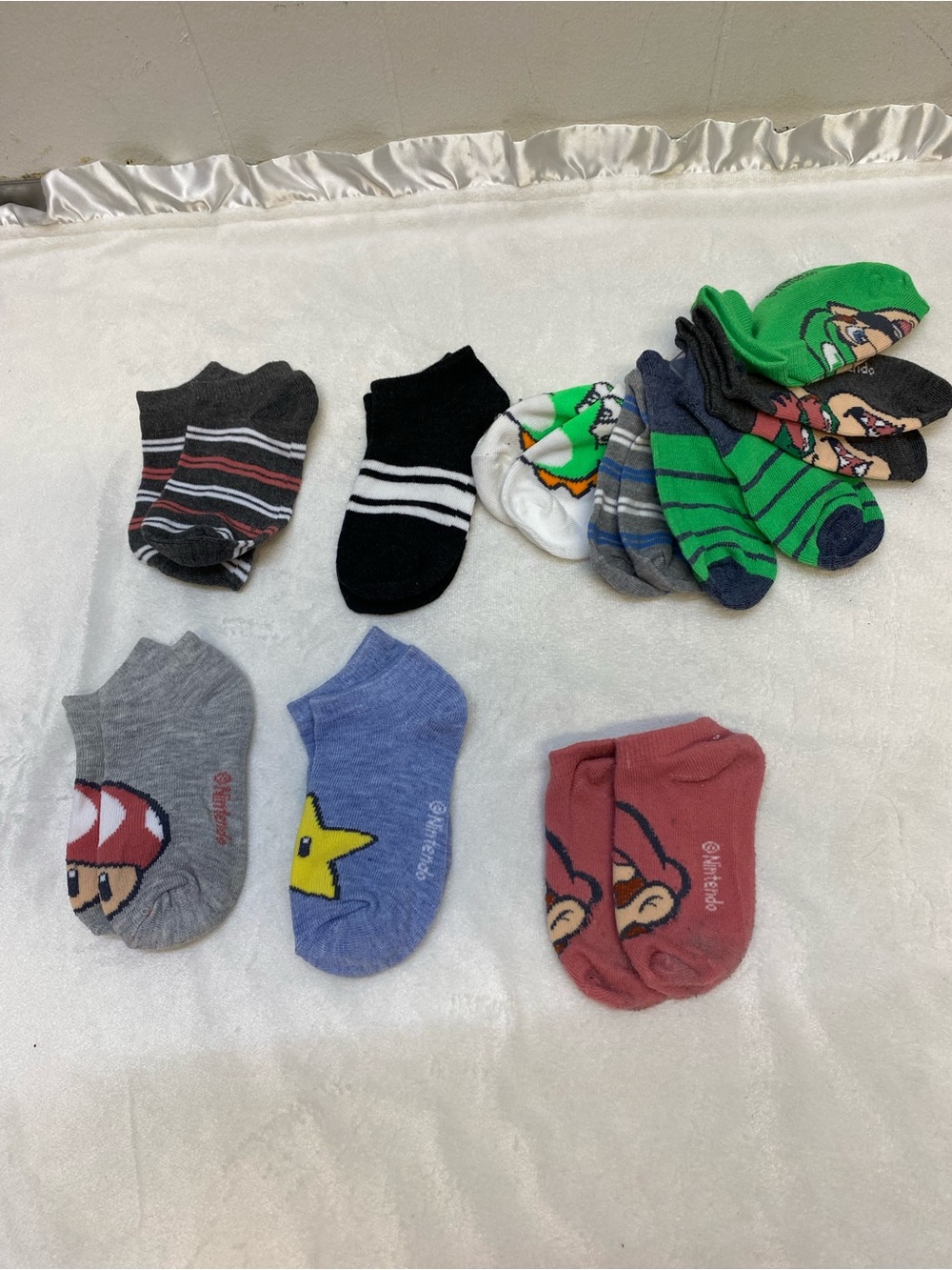 Nintendo Mario Socks 10 pairs low cut  boys size 4T